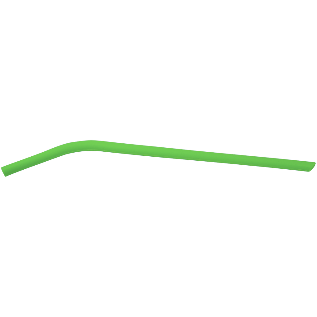 Green 10" Small Silicone Straw