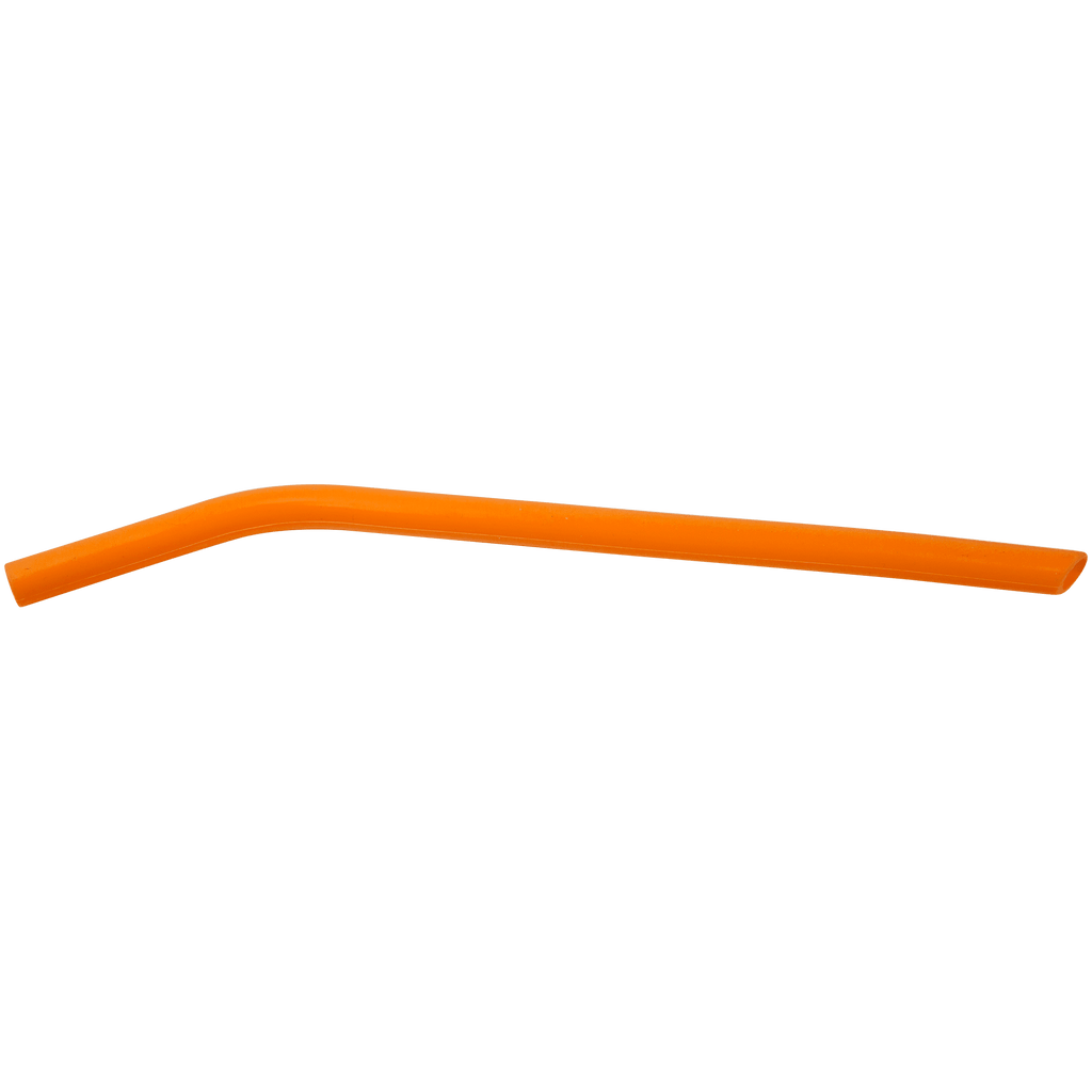 Orange 10" Large Silicone Straw