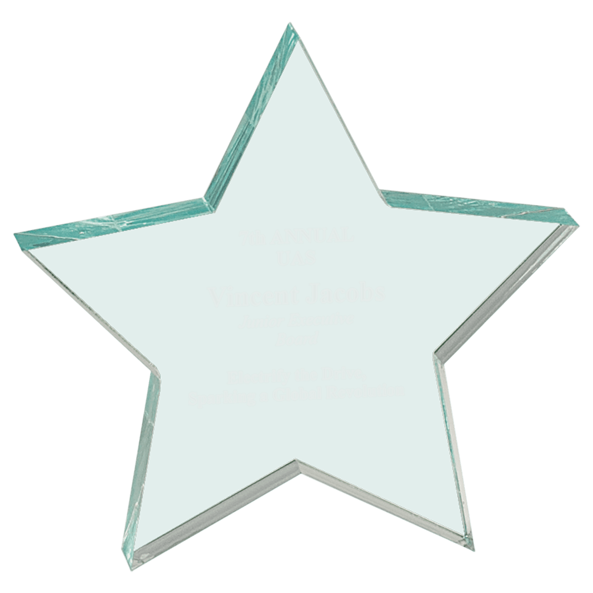 Jade 5" x 5" Star Acrylic Paperweight