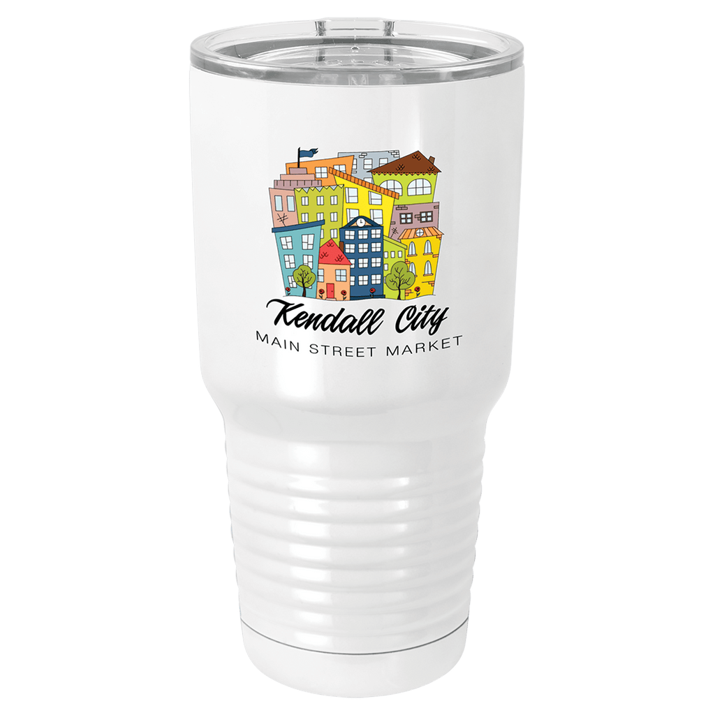 White Sublimatable Polar Camel 30 oz. Vacuum Insulated Tumbler w/Lid