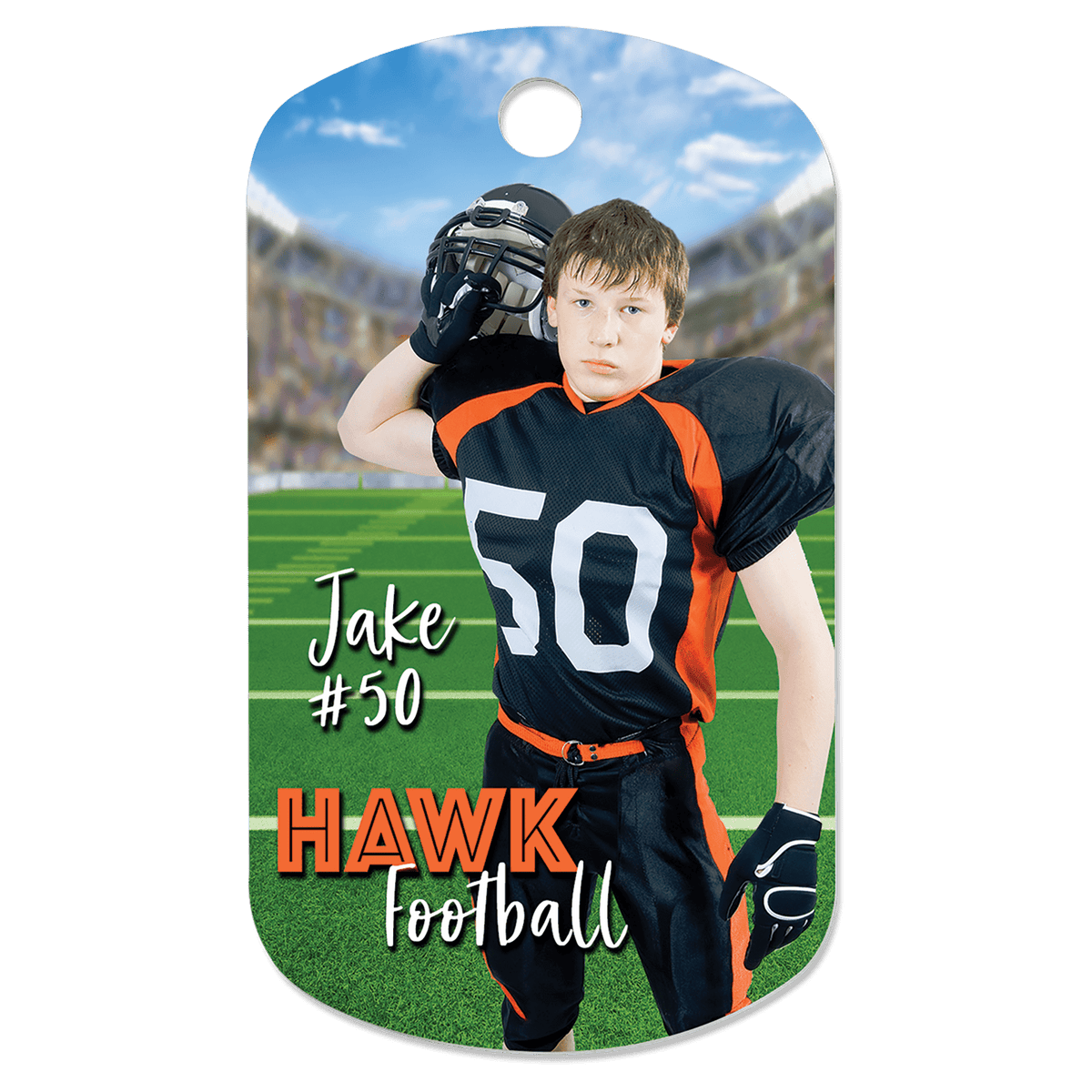 1" x 2" Gloss White Sublimatable Aluminum G.I. Tag