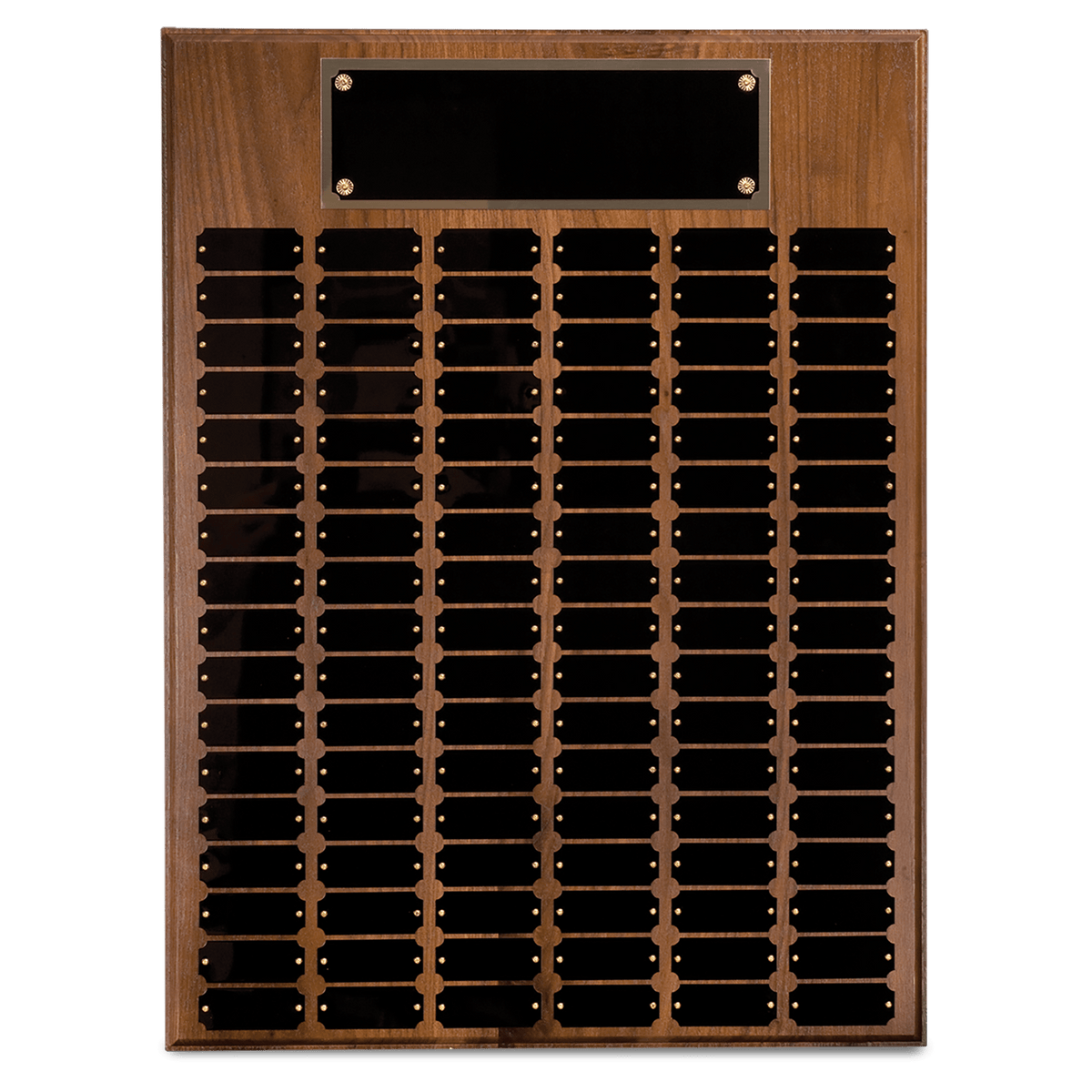102 Plate Genuine Walnut Completed Perpetual Plaque