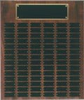84 Plate Genuine Walnut Completed Perpetual Plaque