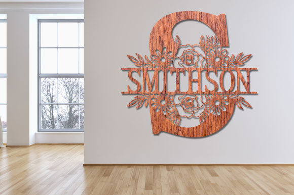 Personalized Laser Cut Alphabet Monogram - Custom Wood Wall Art Decor